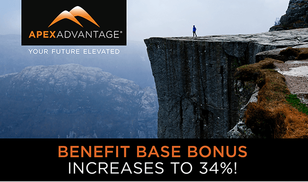 Benefit Base Bonus Increases to 34%