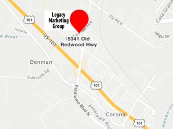 Map of Legacy Marketing Group and link to Google Maps